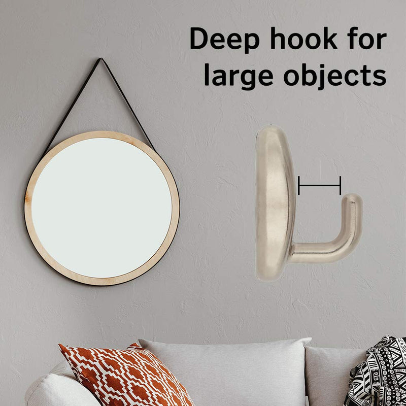 [Australia - AusPower] - National Hardware N260-156 Heavy Duty Snap Hook Decorative Mirror and Large Picture Frame Holder Holds up to 50 lbs for Office and Garage Organization Easy Installation, Brushed Nickel 