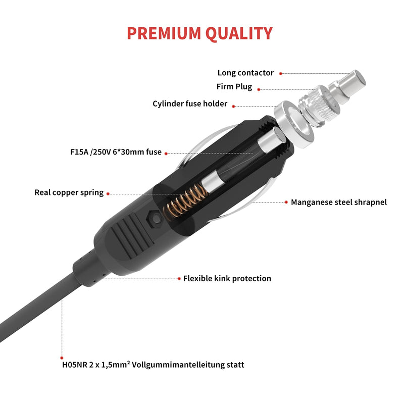 [Australia - AusPower] - Quick Charge 3.0 Cigarette Lighter Adapter, Cigarette Lighter Splitter & Extender with 120W 12V/24V 3-Socket - 20W PD Car Charger Splitter Adapter with Switch & Replaceable Fuse 
