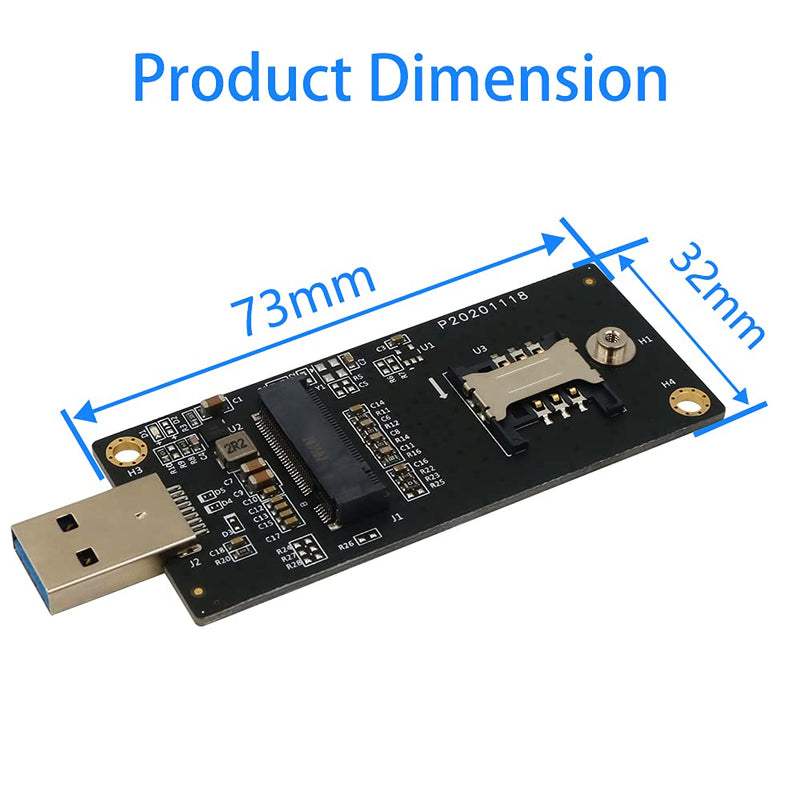 [Australia - AusPower] - NGFF(M.2) Key B to USB 3.0 Adapter with SIM 6pin Slot for WWAN/LTE Module 