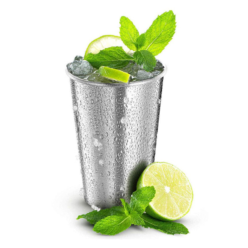 [Australia - AusPower] - KISEER 5 Pack 16 Ounce Stainless Steel Pint Cups Shatterproof Cup Tumblers Unbreakable Metal Drinking Glasses for Bar, Home, Restaurant 