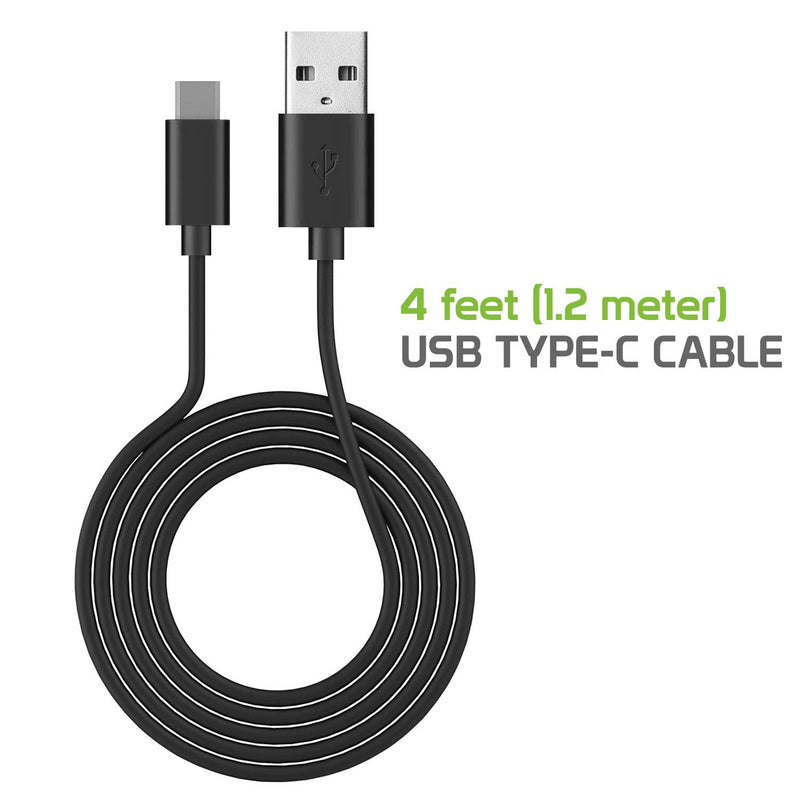 [Australia - AusPower] - Cellet High Powered 3Amp, Fast Charging 15Watt, Dual USB Port Car Charger with 4ft Long Type-C Cable Compatible for BlackBerry Keyone/Essential Phone 