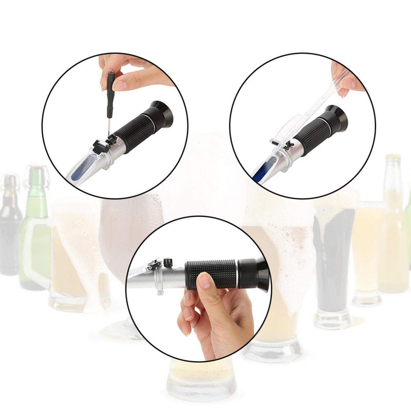 [Australia - AusPower] - Haofy Wort Specific Gravity Refractometer ATC Brix Refractometer for Beer, Wine and Fruit Juice 1.000-1.130 