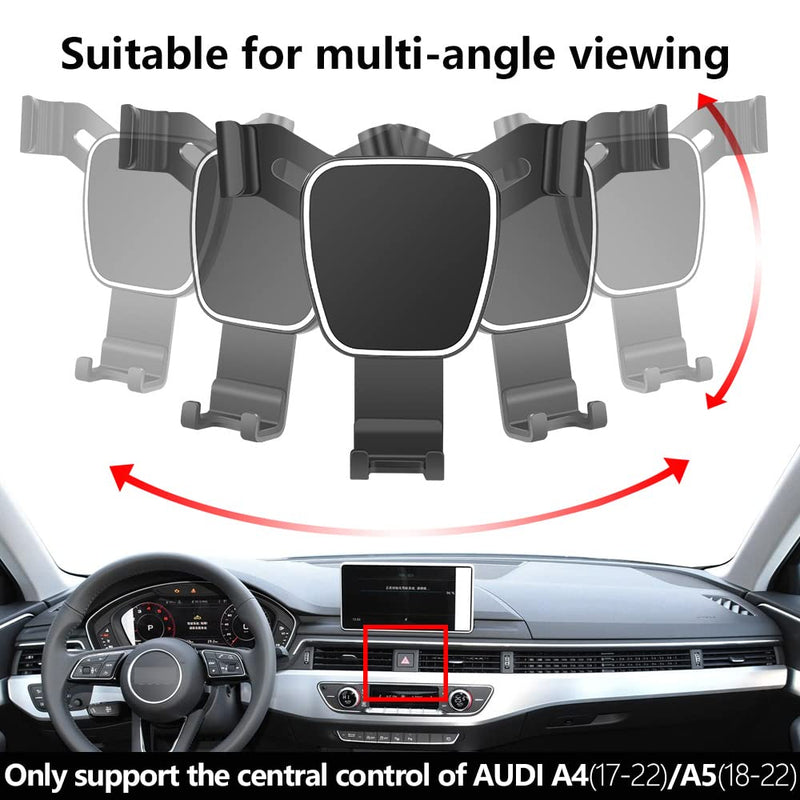 [Australia - AusPower] - LUNQIN Car Phone Holder for 2017-2022 Audi A4 S4 A5 S5 Auto Accessories Interior Decoration Mobile Cell Phone Mount 