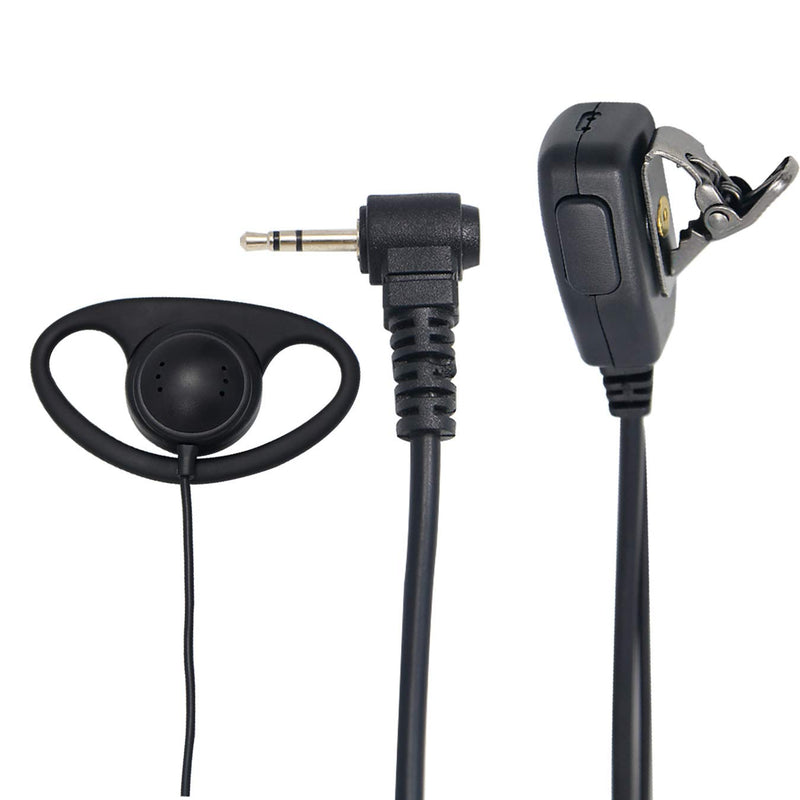 [Australia - AusPower] - Walkie Talkie Earpiece with Mic 1 Pin 2.5mm D Shape Walkie Talkie Headset with PTT Mic, Compatible with Motorola Talkabout Cobra Two Way Radio Walkie Talkie (Pack of 5) 