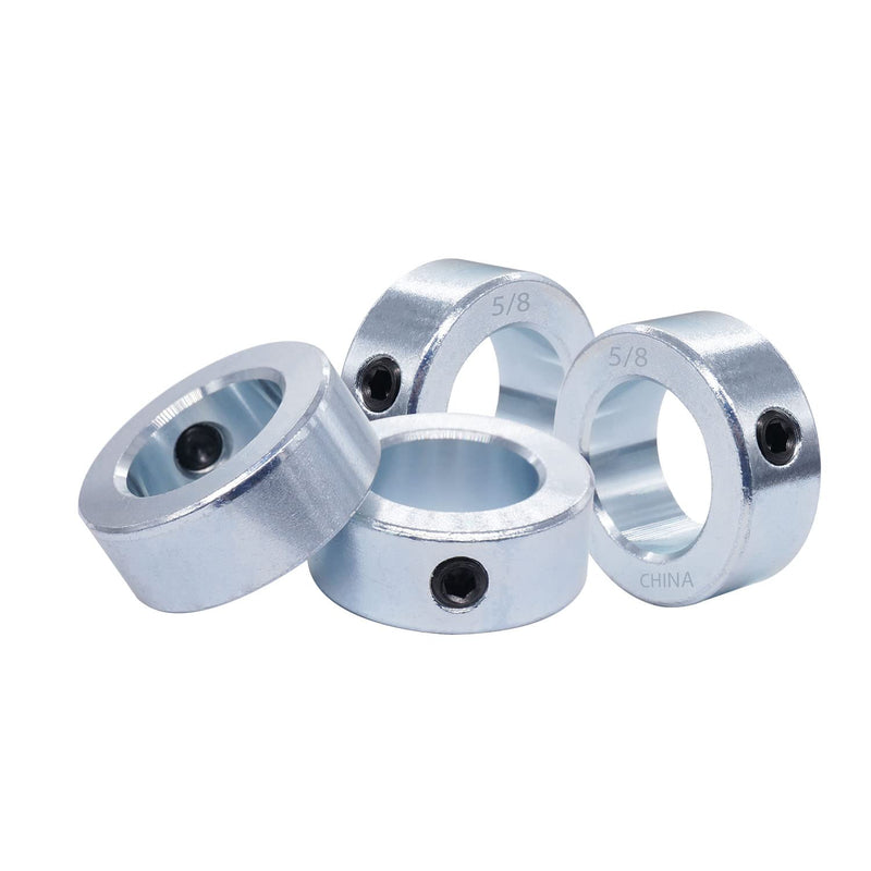 [Australia - AusPower] - mankk 4pcs Shaft Collars 5/8" Bore Zinc Plated Steel 1-1/8" OD 1/2" high with Set Screw for Lawn Tractors Garage Doors M-084-5/8" 