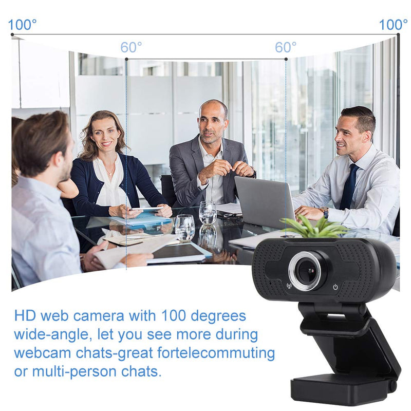 [Australia - AusPower] - Webcam with Microphone 1080p, HD Webcam Streaming Computer Web Camera-USB Computer Camera for PC Laptop Desktop Video Calling, Conferencing and Gaming Live 