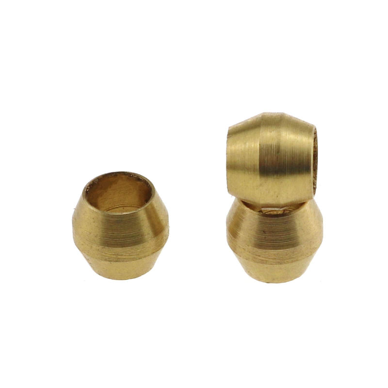 [Australia - AusPower] - E-outstanding Compression Ferrule Sleeve 50PCS 4mm Brass Double Taper Ferrule Pipe Tube Fittings 