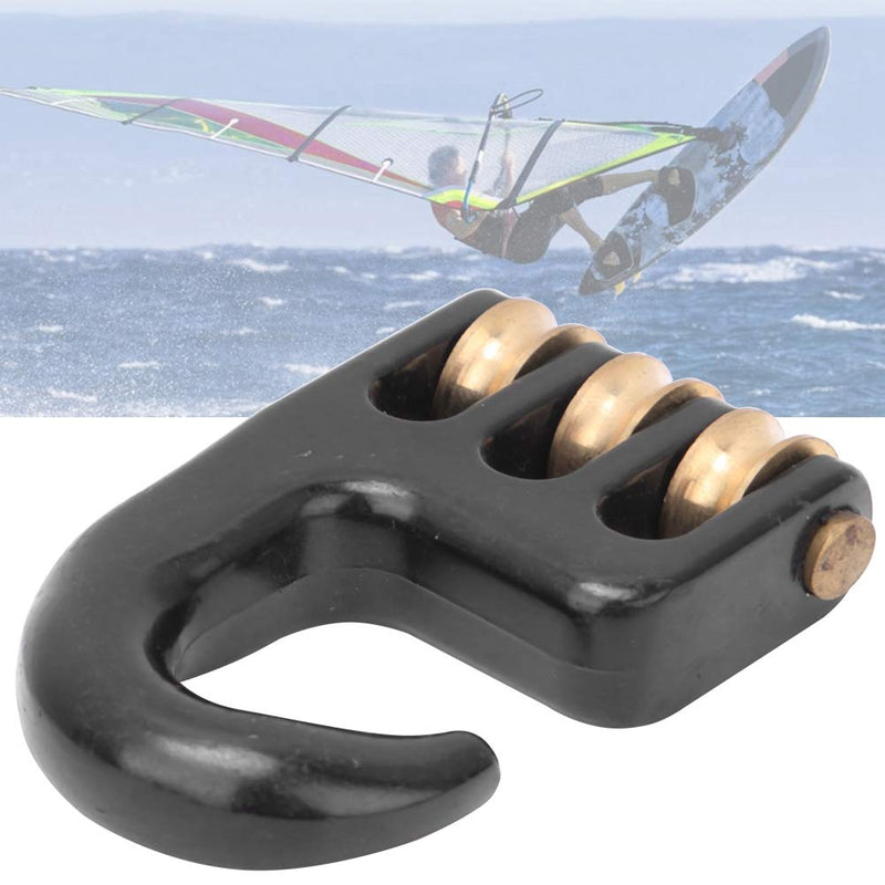 [Australia - AusPower] - Windsurfing Pulley Hook Aluminum Alloy Windsurf Rigging Pulley Hook with 3 Wheels Windsurfing Hardware Accessories 