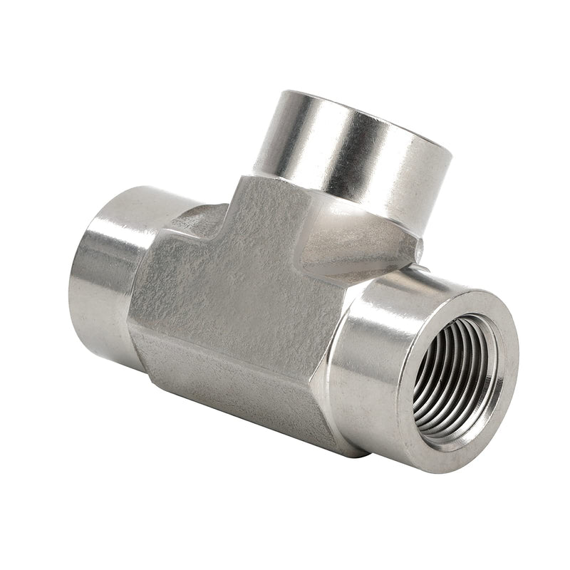 [Australia - AusPower] - Metalwork 304 Stainless Steel Pipe Fitting Forged Tee 1/4" NPT Female x 1/4" NPT Female x 1/4" NPT Female 2000psi Lead Free 1 Pc 1/4" x 1/4" x 1/4" NPT Female 