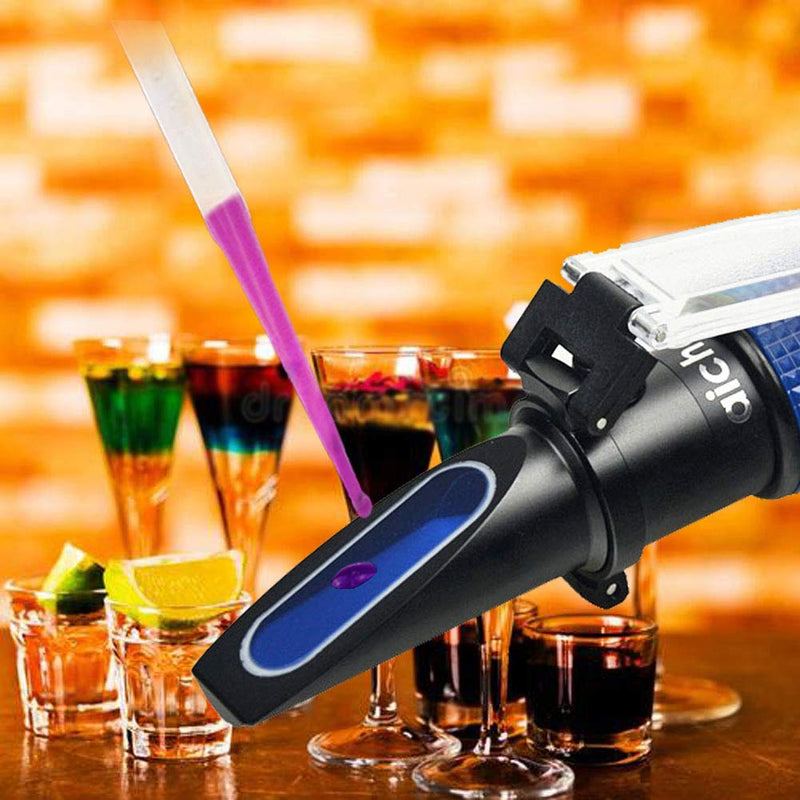 [Australia - AusPower] - Alcohol Refractometer of 0-80% Volume Percent Scale Range, for Alcohol Content Measurement in Alcohol Liquor Production, Distilled Beverages, Homebrew, with Automatic Temperature Compensation Function 