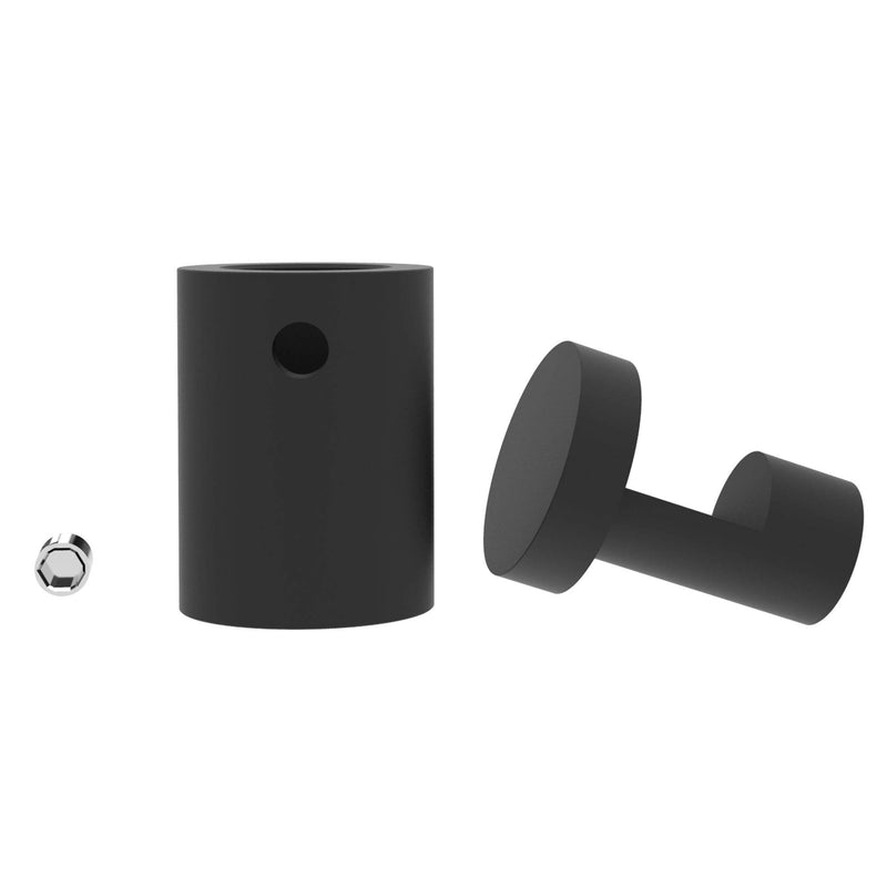 [Australia - AusPower] - TOPNIKE Side Clamp Standoffs 3/4" x 1" Black Aluminum, Edge Grip Standoffs for Glass, Burglarproof Sign Standoff, Standoffs Hardware, for Acrylic, Glass, PVC, Glass Panel with 2pcs Spacers, Pack of 4 