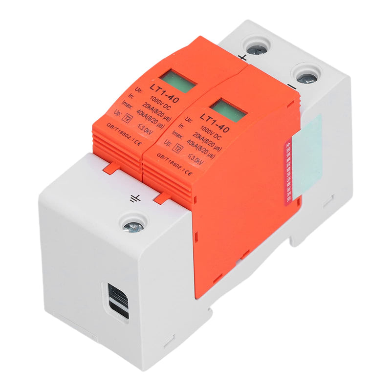 [Australia - AusPower] - Voltage Surge Arrester Device 2P House Surge Protector Surge Protective Device DC Photovoltaic Protector 20â€‘40KA 1000V LT1â€‘40 