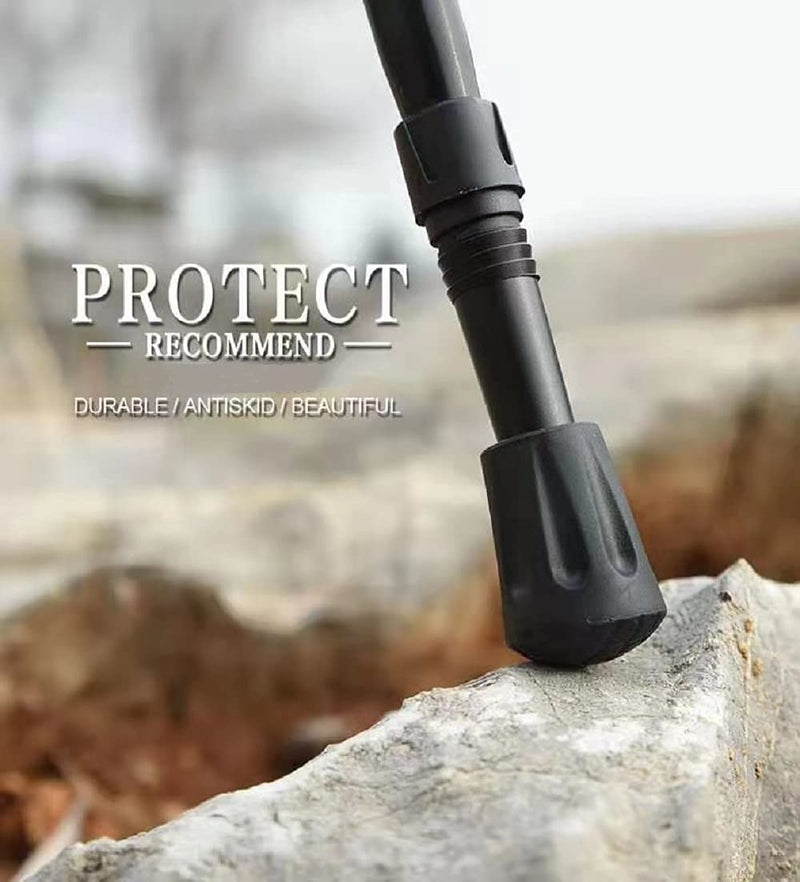 [Australia - AusPower] - Trekking Poles Walking Poles Tips Protectors, Hiking Poles Replacement Rubber Tips for Hiking Stick, Fits Most Standard Walking Sticks - Shock Absorbing, Adds Grip and Traction 16PCS 