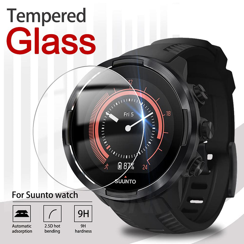 [Australia - AusPower] - 3-Pack Compatible with Suunto Spartan Sport Wrist HR Baro Screen Protector Tempered Glass, Protective Film for Smartwatch [High Sensitivity][2.5D 9H Hardness][Anti-Scratch] 