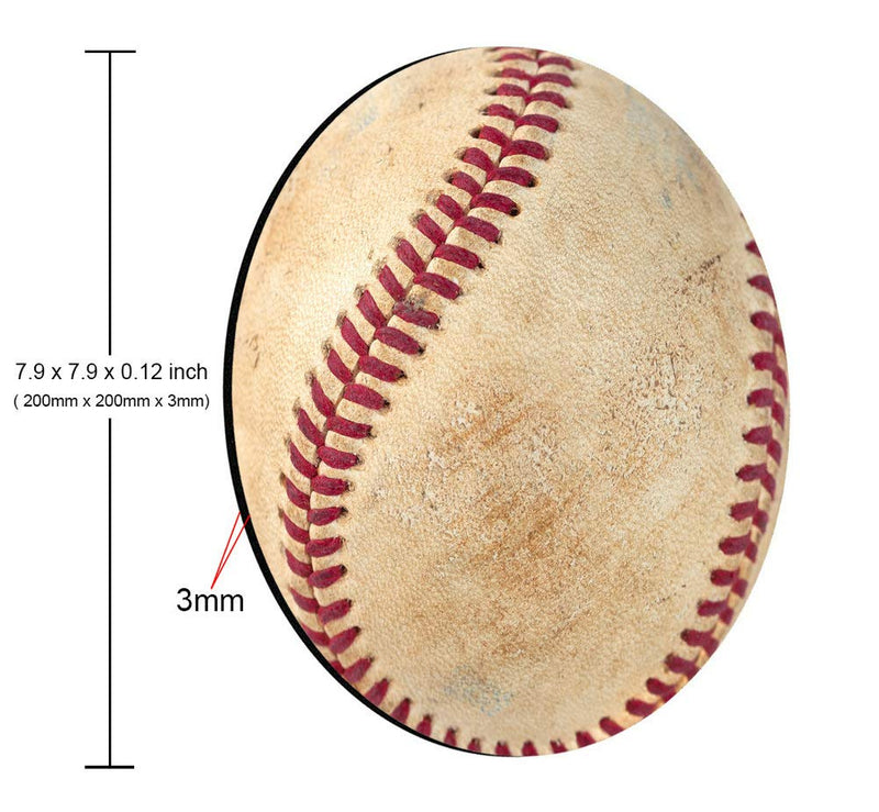 [Australia - AusPower] - Amcove Mousepad Ball Baseball Mousepad Sport Coworker Gift Teachers Gift Round Mouse pad Desk Accessories Office Supplies Mousepads Mousepad Amr19 
