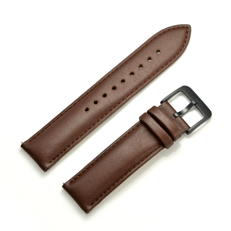 [Australia - AusPower] - Gear S2 Watch Band, Wollpo 20mm Premium Leather Bands with Bukle Spring Bar Replacement Watch Band for Samsung Gear S2 Classic, Watch 42mm / Active 2 40mm 44mm Smartwatch (Brown) Brown 