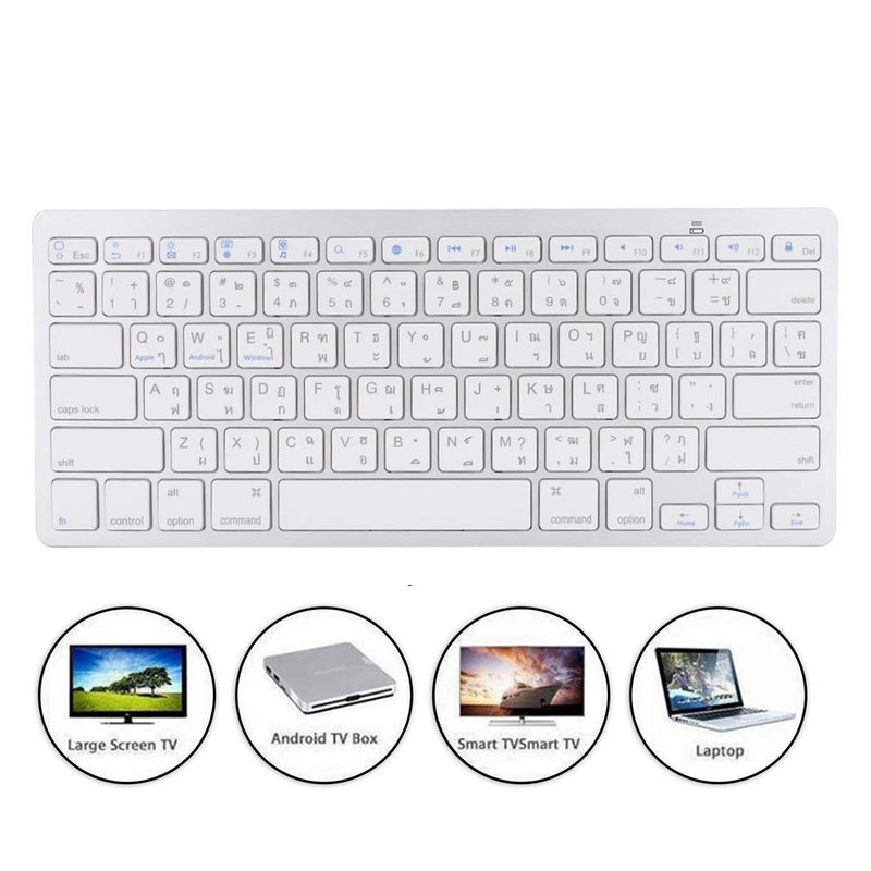 [Australia - AusPower] - Multi-Functional Ultra Slim Bluetooth Thai Wireless Bluetooth Keyboard,Ultra-Thin Floating Button 78-Key Design with Replaceable Battery,Professional Customization,for iOS/Mac/Android/Windows 