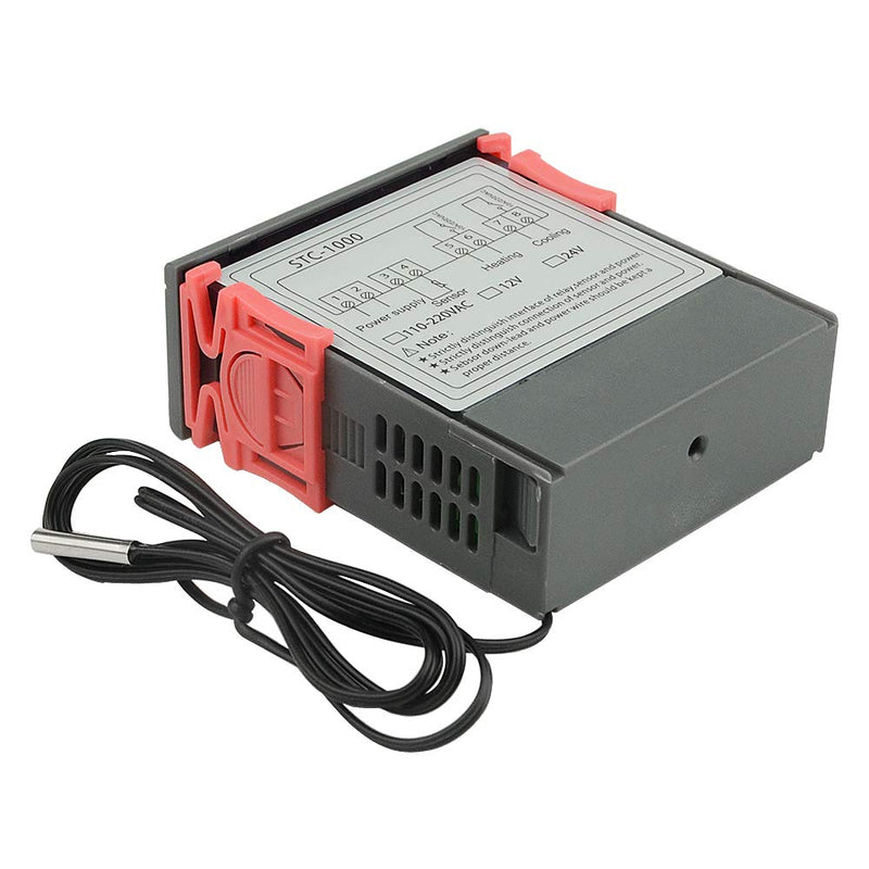 [Australia - AusPower] - XINGYHENG STC-1000 DC 12V 10A Microcomputer Digital Display Temperature Controller Thermostat Control Switch 2 Relay Output and NTC 10K Thermistor Sensors Digital Temperature Probe (12V) 