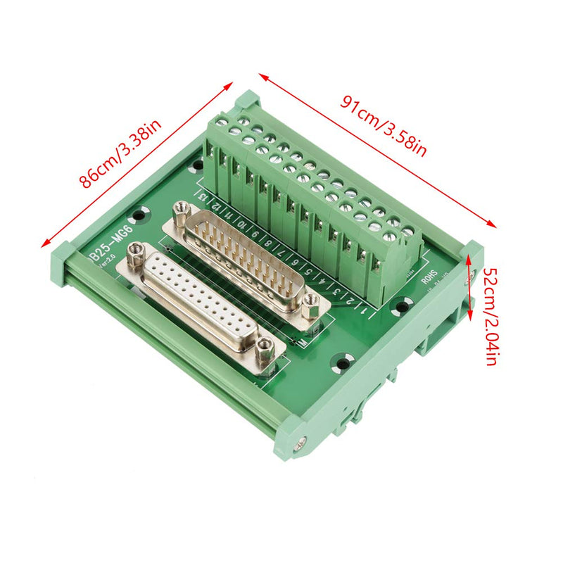 [Australia - AusPower] - Convenient PLC Breakout Board DIN Rail Mount Interface Module PCB Carrier with Insulation Case for DIN Rail Mount 