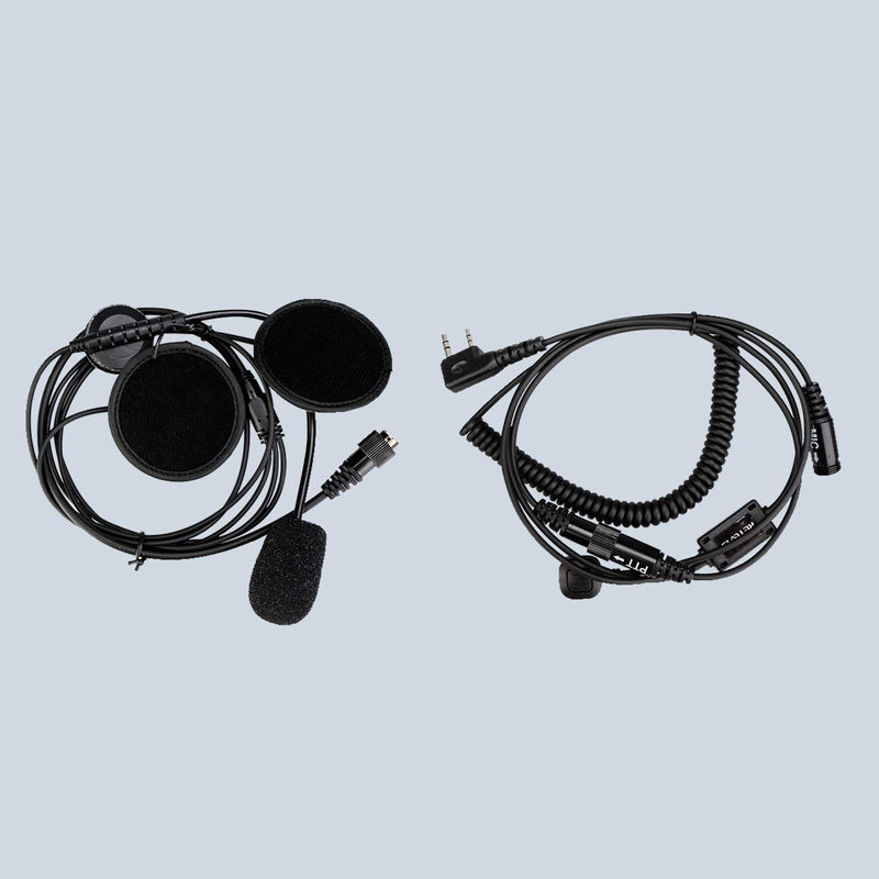 [Australia - AusPower] - Retevis Motorcycle Helmet Headset, Two Way Radio Earpiece for Retevis RT21 RT22 H-777 Baofeng UV5R 888S, with Finger PTT and Microphone (1 Pack) 