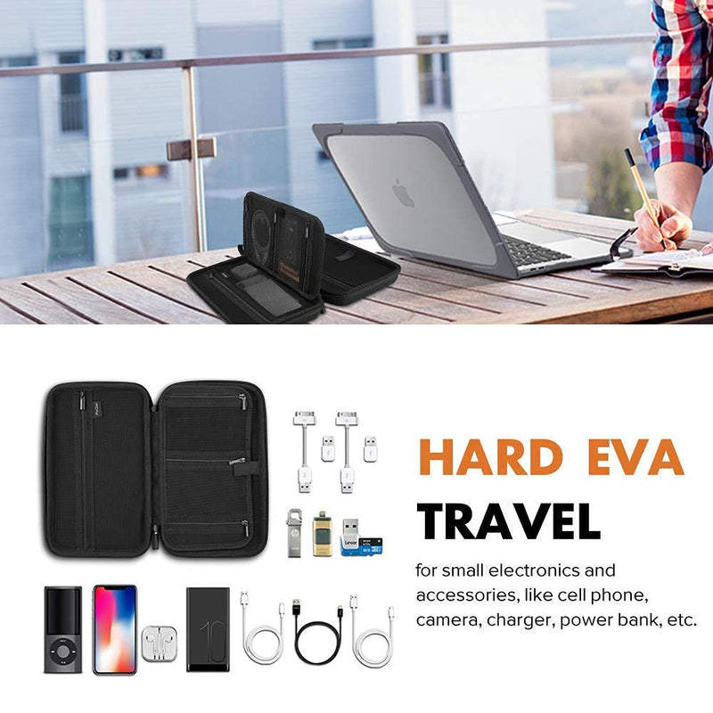 [Australia - AusPower] - ProCase Hard Drive Case 2.5 Inch Bundle with ProCase Hard Travel Tech Organizer Case Bag 