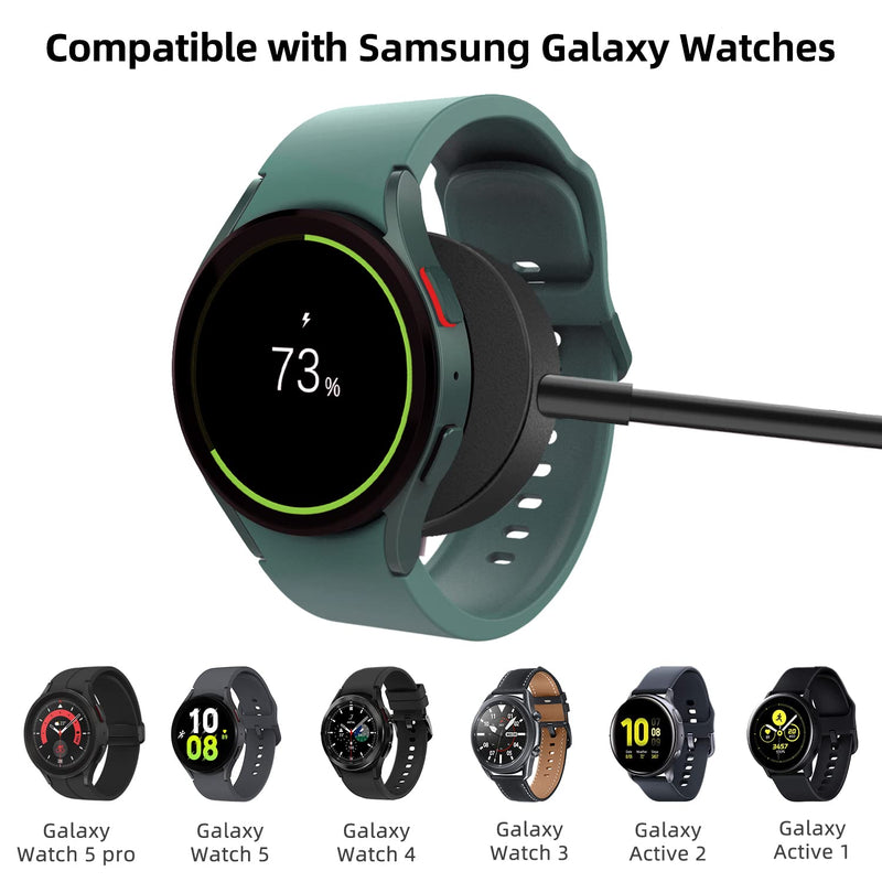 [Australia - AusPower] - Upgrade Galaxy Watch Charger Compatible with Samsung Galaxy Watch 5/5 Pro/4/4 Classic/3/Active 2/Active, Charging Dock with Aluminum Alloy Case, USB C Wireless Charger Cable-3.3FT/1M 1 Pack 