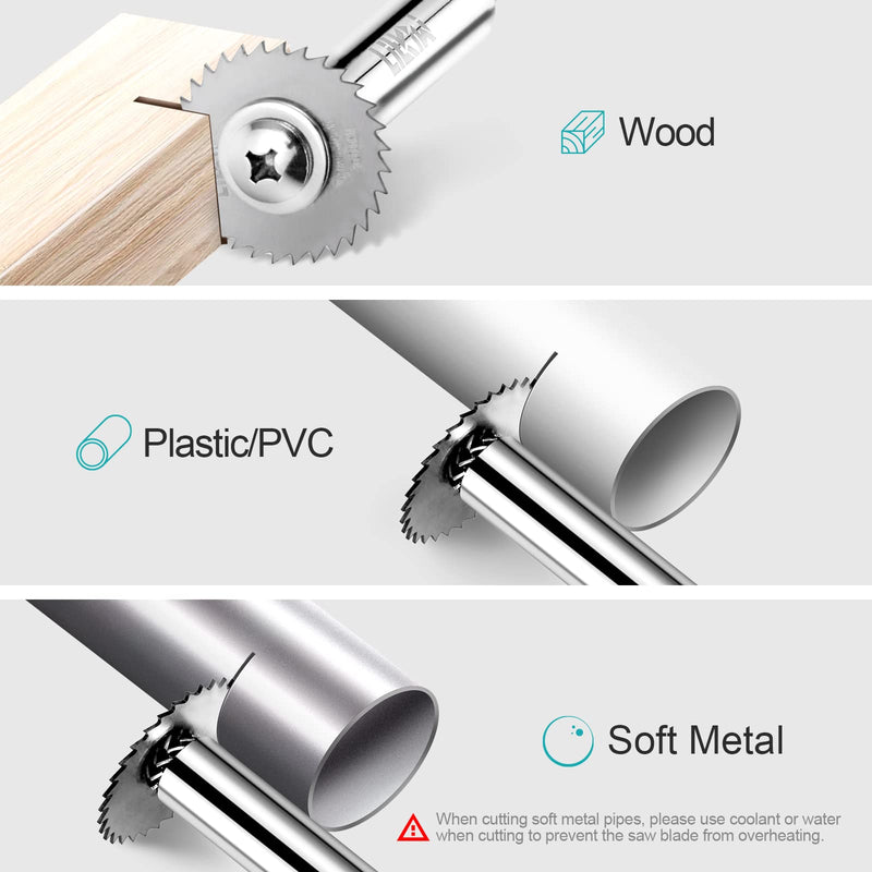 [Australia - AusPower] - LitKiwi PVC Pipe Inside Cutter(4Pcs Saw Blades) with 1/4" Hex Shank,Plumbing Inside Cutter Internal Plastic ABS Pipe Cutter,1-1/4" & 1-3/4" Or Larger Diameter 1 Kit(4PCS Blades) 
