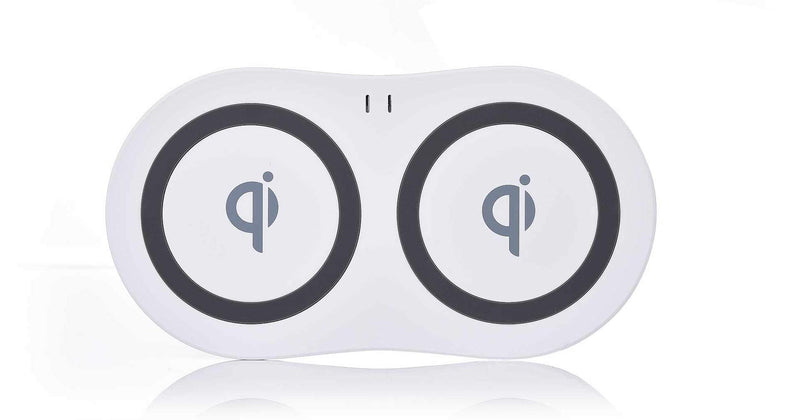 [Australia - AusPower] - Azpen C200 Dual Power Qi Wireless Charging Pad (White) for iPhone Samsung and Other Wireless Charging Built in Device 