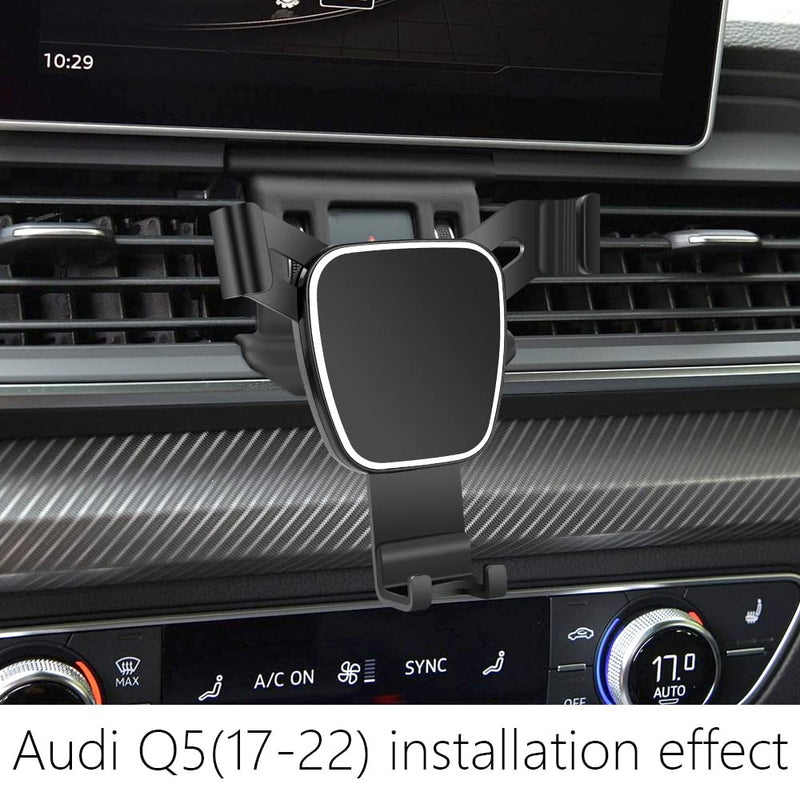 [Australia - AusPower] - LUNQIN Car Phone Holder for 2017-2022 Audi Q5 Auto Accessories Navigation Bracket Interior Decoration Mobile Cell Phone Mount for Audi Q5 2017-2020 