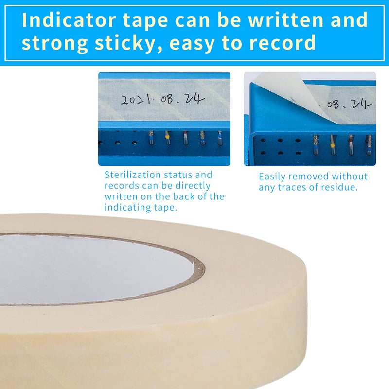 [Australia - AusPower] - Dental 5 Rolls Autoclave Sterilization Indicator Tape,Dental Lab Sterilization Indicator Tape(1/2",60 Yards/Roll) 5 Roll 
