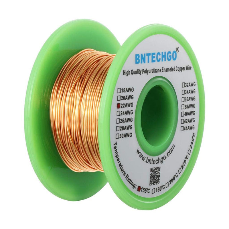 [Australia - AusPower] - BNTECHGO 22 AWG Magnet Wire - Enameled Copper Wire - Enameled Magnet Winding Wire - 4 oz - 0.0256" Diameter 1 Spool Coil Natural Temperature Rating 155? Widely Used for Transformers Inductors 22 gauge enameled magnet wire 4 oz natural 4 oz 