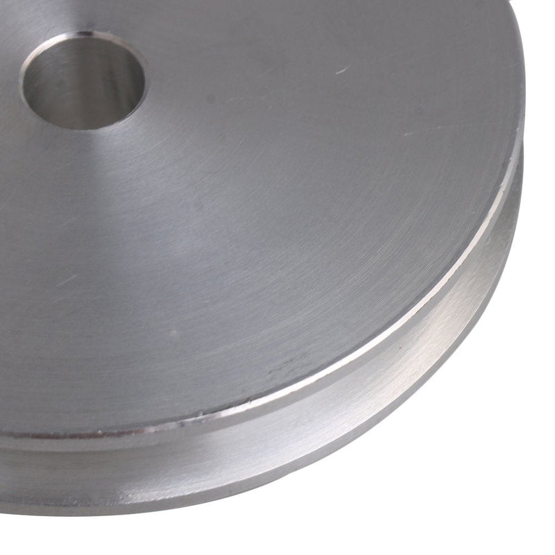 [Australia - AusPower] - BQLZR 58x16x8MM Silver Aluminum Alloy Single Groove 8MM Fixed Bore Pulley for Drilling Machine 3-5MM PU Round Belt 