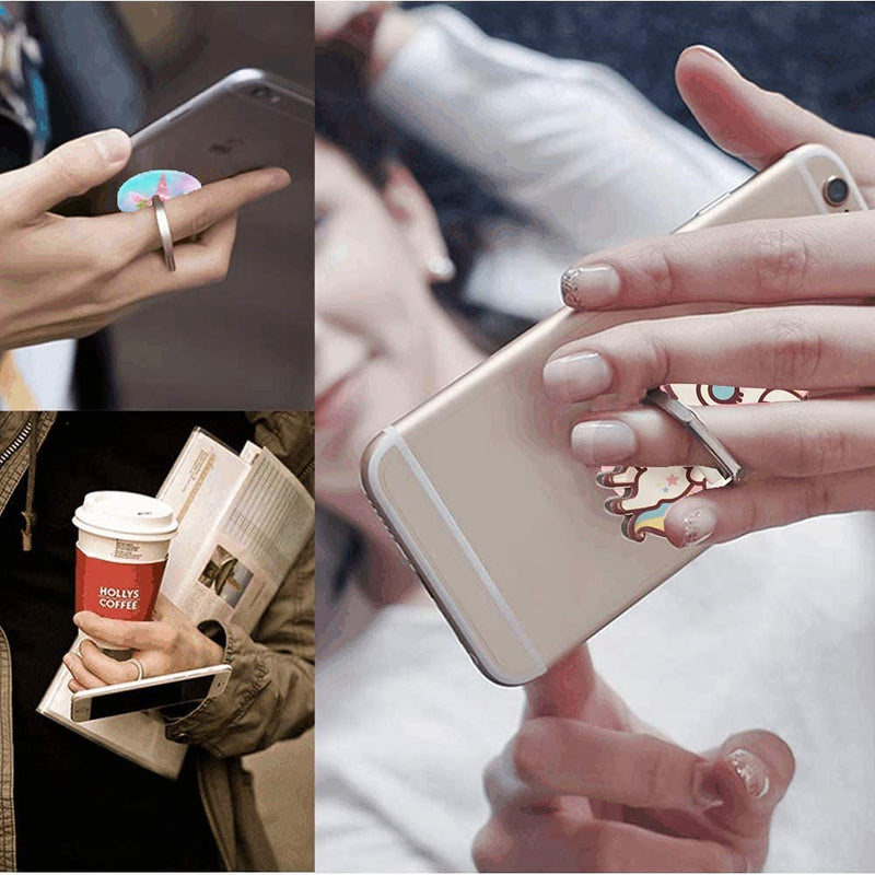 [Australia - AusPower] - 4-Pcs Phone Ring Holder Stand, Cute Animal Dogs Ring Stand Mount 360 Rotation Finger Ring Grip Kickstand for Cellphones and Tablets (Dogs Ring) 