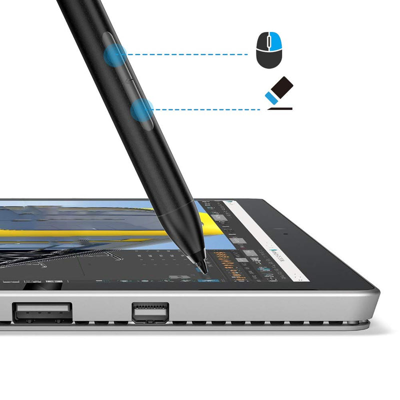 [Australia - AusPower] - Stylus Pen for HP Laptop Compatible with hp Specific Models– HP Envy x360 15-ar0xxx, HP Pavilion x360 11m-ad0 14M-ba0, HP Spectre x360 15-blxxx, HP Spectre x2 12-c0xx (Black) Black 