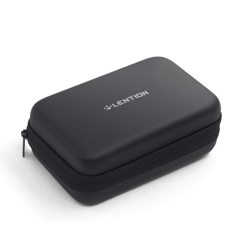 [Australia - AusPower] - LENTION Portable Pouch Case for 2.5 inch External Hard Drive, Laptop Power Adapter, Phone Charger, Wireless Mouse, Cable, Power Bank, SSD, HDD, Accessories, EVA Travel Organizer 