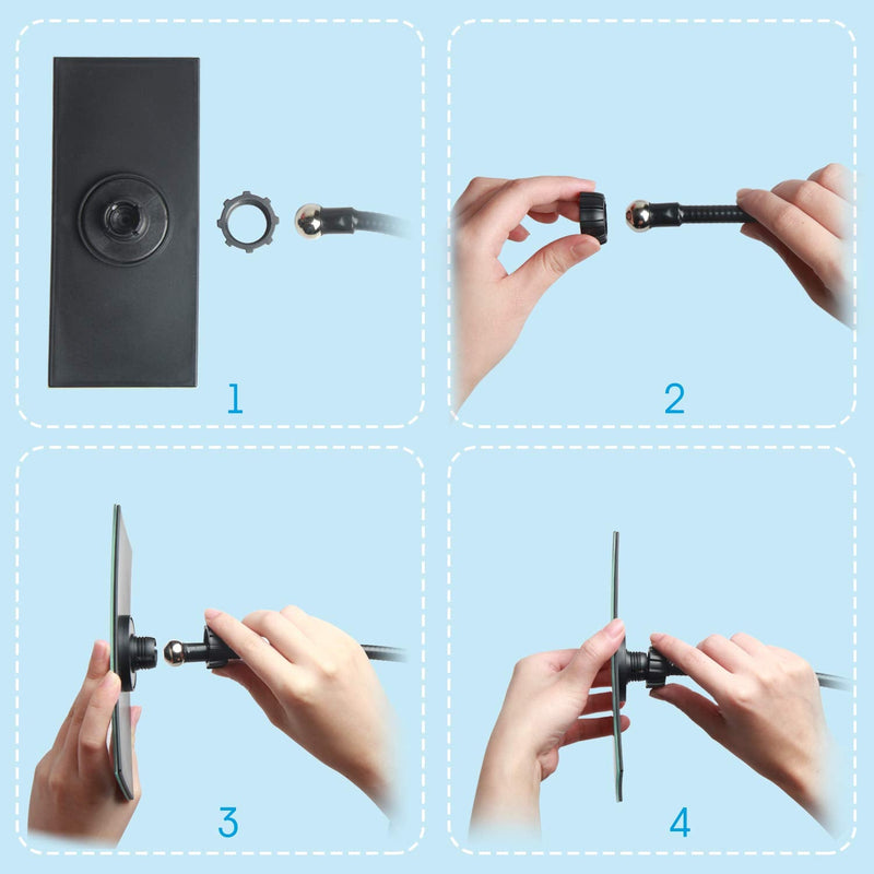 [Australia - AusPower] - Clip On Cubicle Mirror, Computer Rearview Mirror, Convex Mirror for Personal Safety or Security Cabinet Desk Rear View Monitors (7.28" Rectangle Mirror) by CQNET 