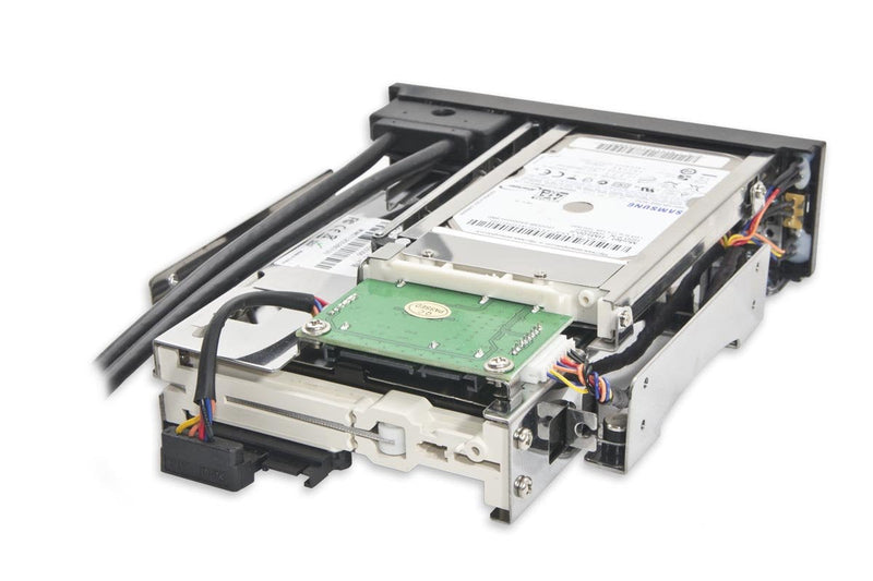 [Australia - AusPower] - Syba SY-MRA55006 5.25" Bay Tray Less Mobile Rack for 3.5" and 2.5" Sata III HDD with Extra 2 Port USB 3.0, Black/White 