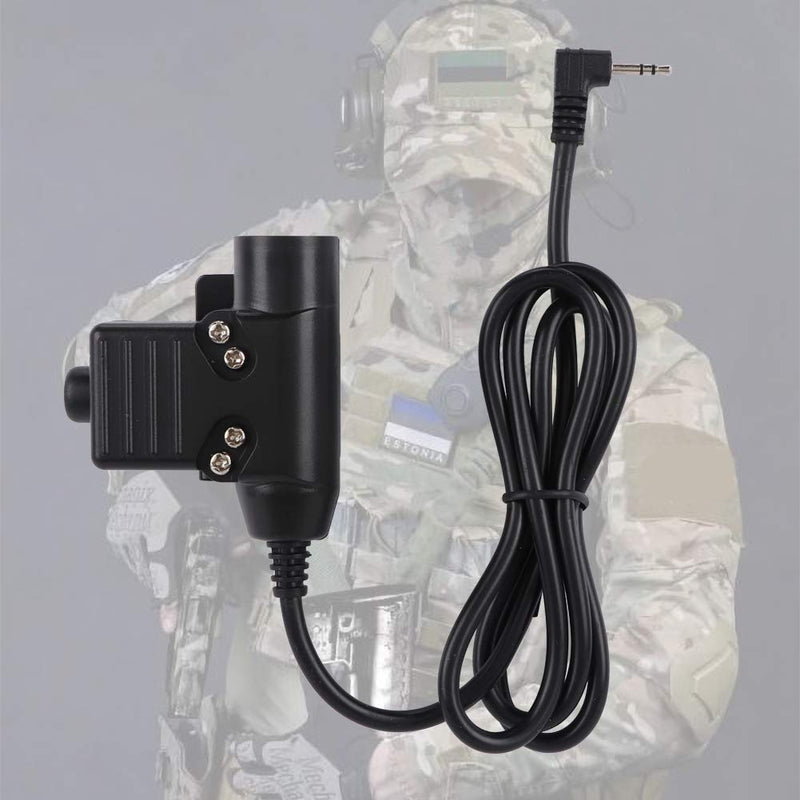 [Australia - AusPower] - PTT Cable Multi-Functional 2.5mm Single Hole PTT Cable Suitable For ZT/U94 type headset cable & PTT and military standard version plug 