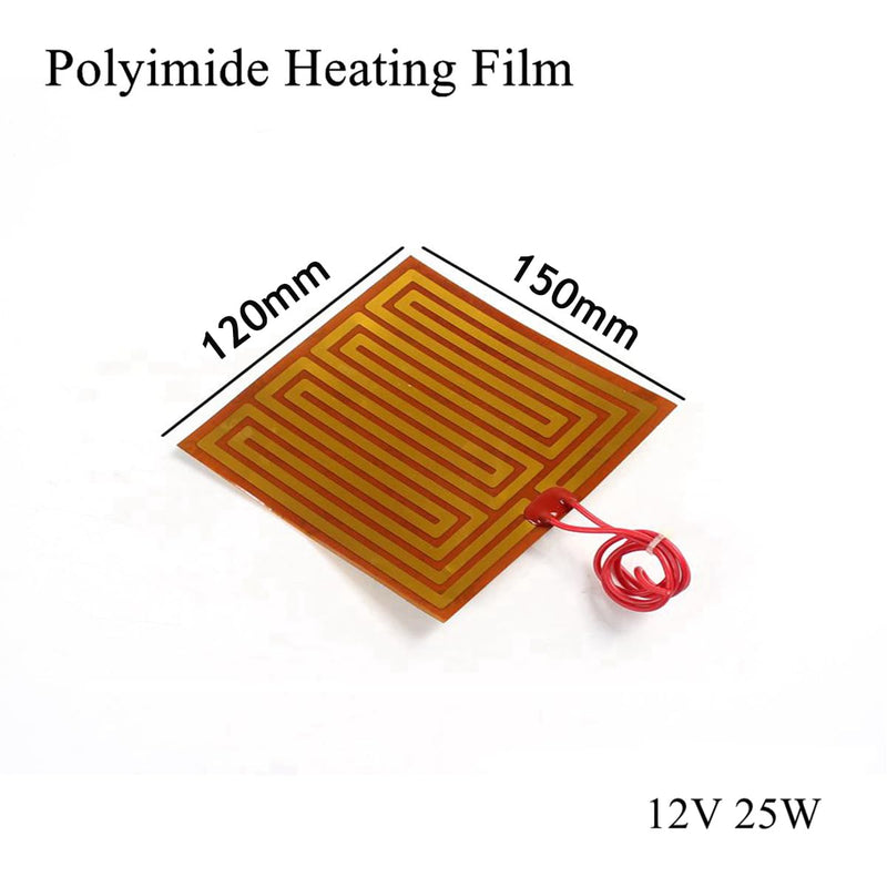 [Australia - AusPower] - Harissess 2PCS 12V Film Heater Plate Adhesive Pad,28W PI Heating Elements Film Polyimide Flexible Adhesive Heater Pad(120mmx150mm) 