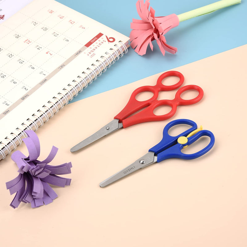 [Australia - AusPower] - 6 Pack Plastic Children Scissors Pre-School Training Scissors,Safety Child Craft Scissors,Blunt Tip Kids Scissors 