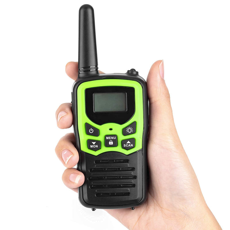 [Australia - AusPower] - Rivins RV-7 Walkie Talkies for Adults 4 Pack 2-Way Radios 22 Channel FRS Walkie Talkies UHF Handheld Walky Talky (Green) Green-4 Pack 