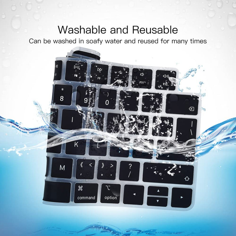 [Australia - AusPower] - Ultra Thin Keyboard Cover for 2021 Newest Apple iMac 24 Inch Magic Keyboard with Touch ID A2449 Keyboard Cover Skin, 2021 iMac 24 Inch M1 Chip Magic Keyobard A2450 Keyboard Skin Accessories, Black 