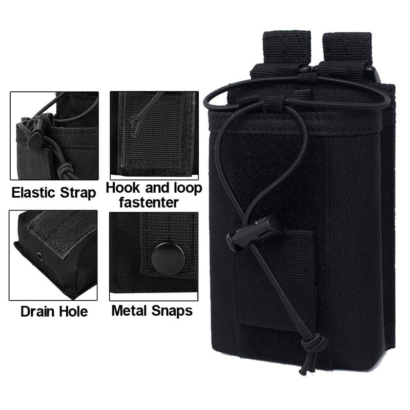 [Australia - AusPower] - Ydmpro Radio Pouch - 1000D Tactical Molle Adjustable Two Way Radios Holder Bag Case for Walkie Talkies 