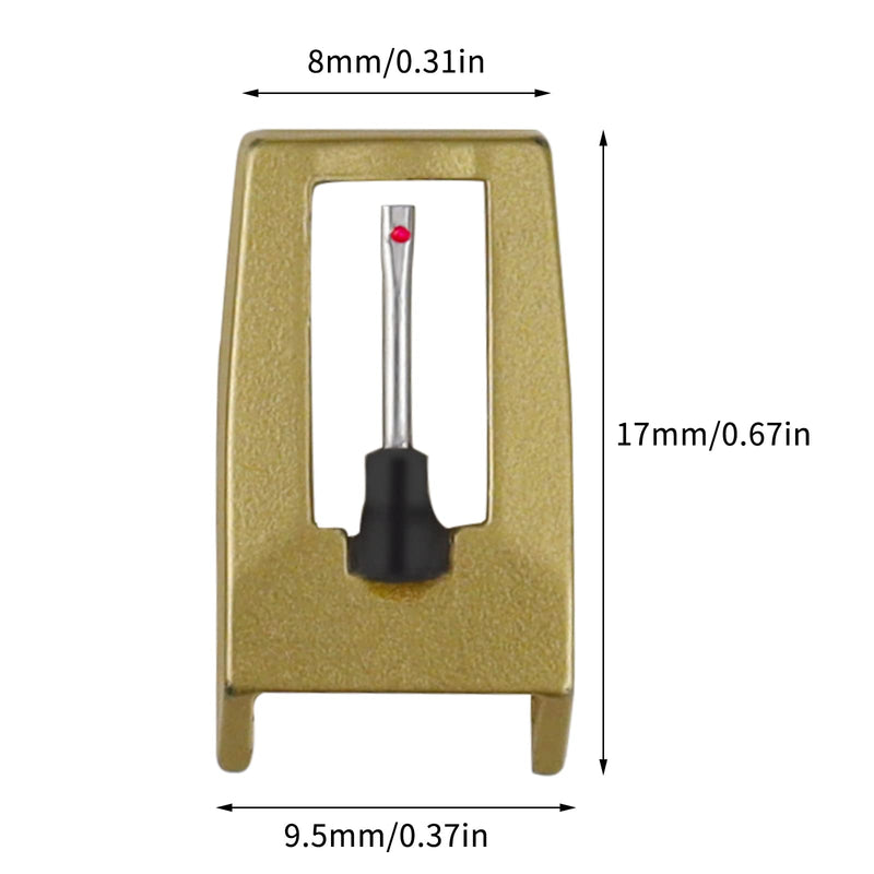 [Australia - AusPower] - Record Player Needle, Upgraded Record Player Cartridge with Diamond Stylus Replacement for Crosley, ION, LP, Phonograph, and More (Gold) Gold 