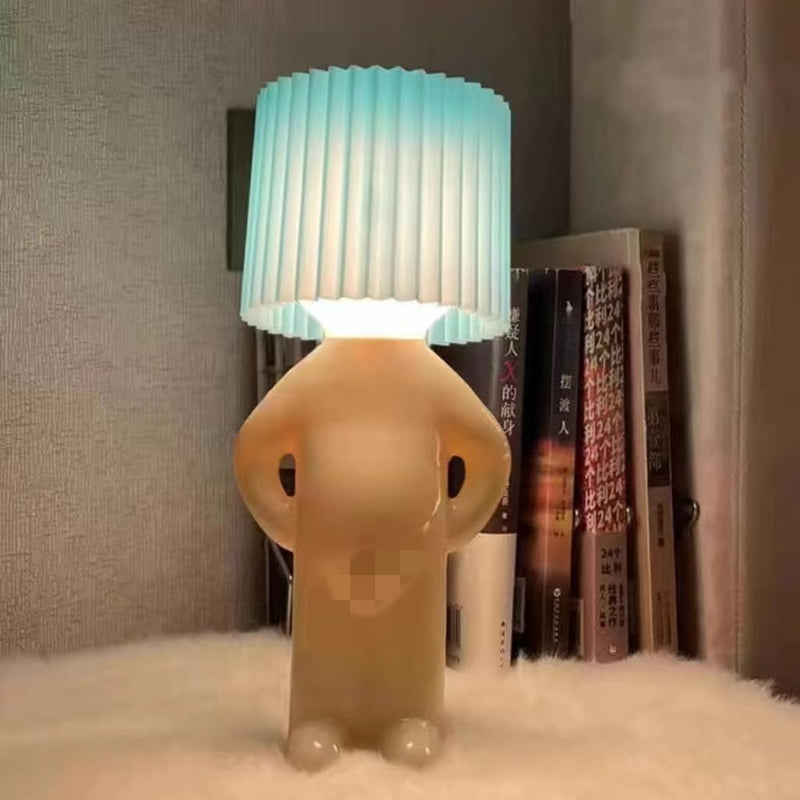 [Australia - AusPower] - Funny Bedside Table Lamp, Birthday Gifts for Men Women,Valentines Day Gifts for Him Her Boyfriend, Shy Boy Table Lamp, White Elephant Gifts for Adults,Funny Gifts for Men Women, Adult Gag Gifts Blue 