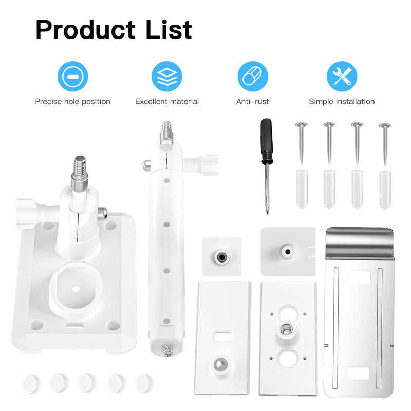 [Australia - AusPower] - HOLACA 2-in-1 Vinyl Siding Clips for Ring Solar Panel, Spotlight Cam Pro/Plus and Stick Up Cam Battery/Wired Hanger Hooks Siding Mount for Ring Super Solar Panel (White) Pro/Plus White 