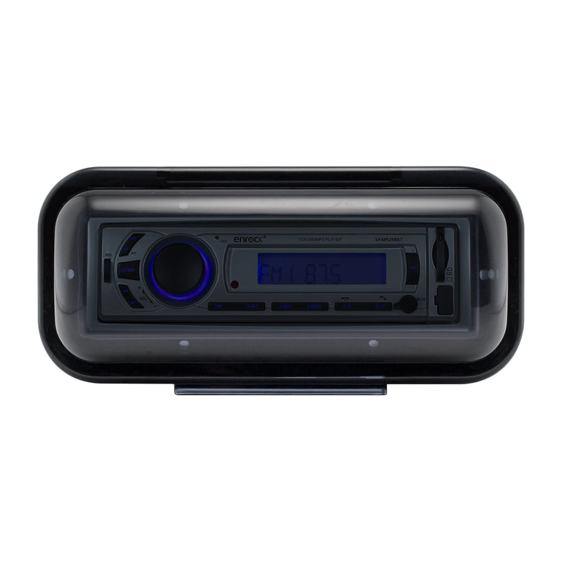 [Australia - AusPower] - Enrock Marine Universal In Dash Water Resistant Waterproof Tinted Radio Shield Receiver Cover (White Base) White Base 