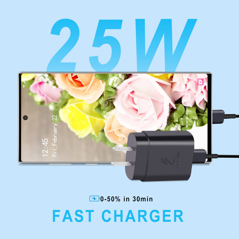 [Australia - AusPower] - Super Fast Charger, 2 Pack 25W USB C Fast Charging Type C Wall Plug Power Adapter Block Compatible iPhone 13/iPhone 12/ Samsung Galaxy S21/S21+/S21 Ultra/S20/S10/S9/S8/Note20/10/9/8/Pixel XL - Black 