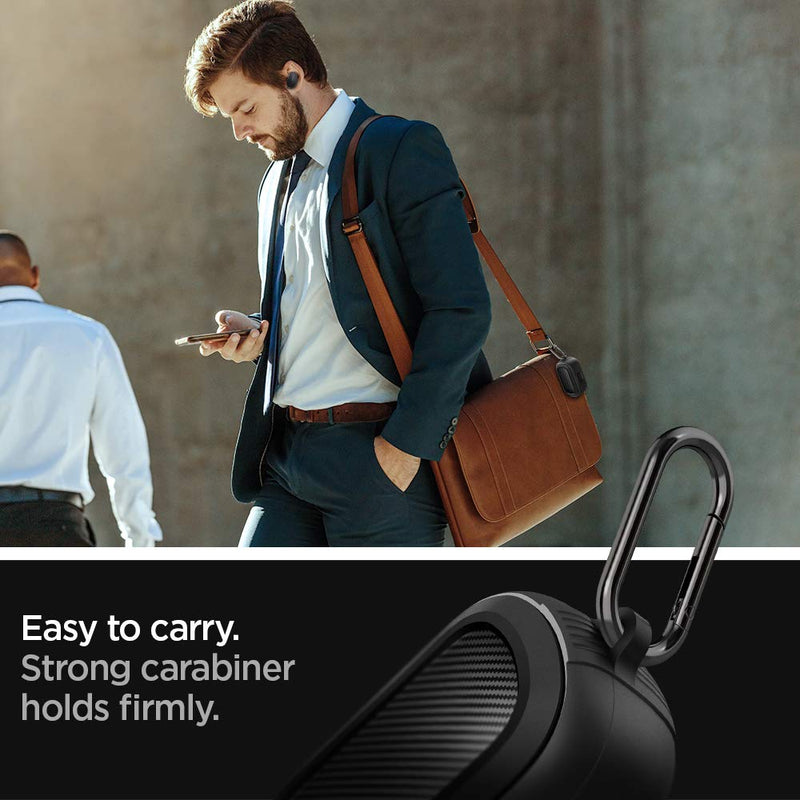 [Australia - AusPower] - Spigen Rugged Armor Designed for Bose QuietComfort Earbuds Case Cover (2020) - Matte Black 