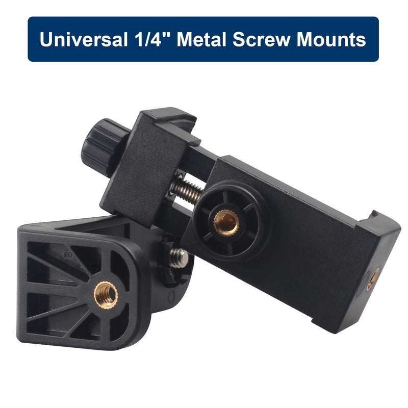 [Australia - AusPower] - Universal Smartphone Cell Phone Mount Holder Adapter for Tripods or Stands with Standard 1/4 Inch Mount Screw, can Rotates Vertically and Horizontally 